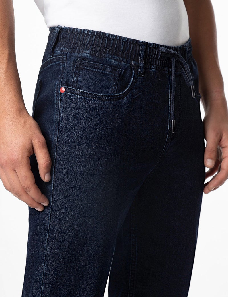 inkd جينز رياضي للرجال - متوسط الارتفاع | مزيج القطن | قماش قابل للتمدد| حزام الخصر المطاطي | تصميم كلاسيك 5 بوكت - Image 5